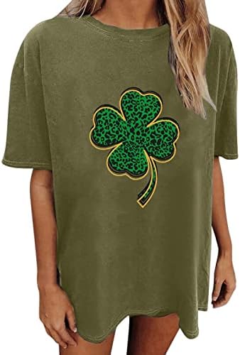 Yubnlvae St. Patrick Day Shirt Womens Impresso Soft Crewneck Liep Fit Gift Songelted Pullover