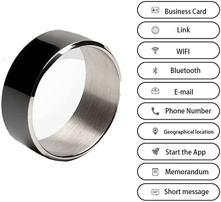HEPVET NFC Multifuncional Smart Ring, anel multifuncional, anel inteligente vestível para desbloquear, discagem automática, presente