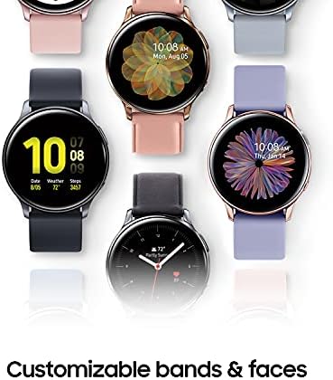 Samsung Galaxy Watch Active 2 Smart Watch com monitoramento avançado de saúde, rastreamento de fitness e bateria duradoura -
