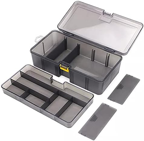 Kit de ferramentas Xiaoheshop Caixa de ferramentas de transporte 1pc Caixa de ferramenta de dupla camada de plástico