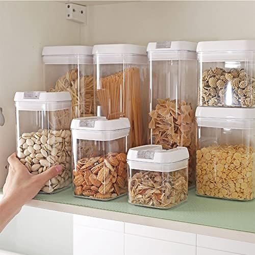 PDGJG PP Recipiente de armazenamento de alimentos de plástico 0,5L 0,8L 1,2L Cereal jarra de cereal Caixa de armazenamento de lame