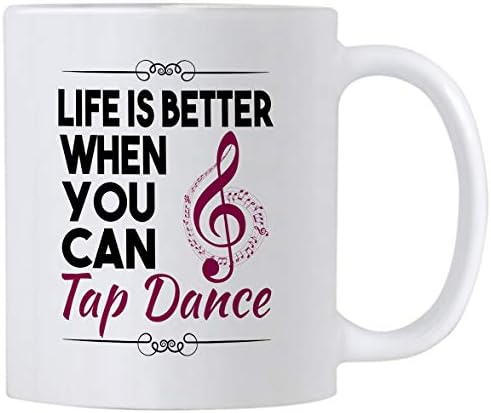 A vida de Casitika é melhor quando você pode tocar na dança. 11 Oz Instrutor de dança ou caneca estudantil. Copa para dançarina com um triplo musical.
