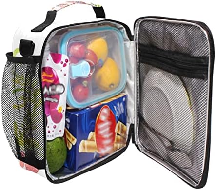 Mnsruu Lunches para meninos para meninos estudantes, unicórnio Beautiful Perfil Reutilizável Almoço Isulado Bag Kit Termal