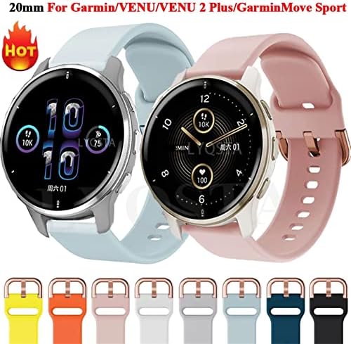 GQMYOK Silicone Watch Band Strap for Garmin Venu/Sq/Venu2 Plus/Forerunner 245 645 Garminmove Sport Smart Watch Bracelet