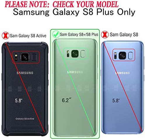YMHXCY Galaxy S8 Plus Case Samsung S8 Plus Caso, com protetor de tela curvo 3D [2 pacote], com o suporte de suporte que não é do suporte