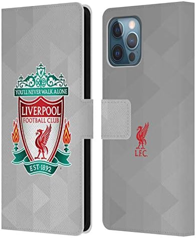 Caixa de cabeça designs licenciados oficialmente Liverpool Football Club Black 3 Crest 1 Livro de couro Caixa de carteira