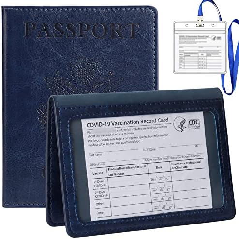 Tigari Passport Holder Passport Cartlet, passaporte e portador de cartões de vacina Combo, bolsa de viagem de viagens de viagem
