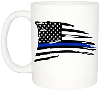 Esfarrapada thin line azul caneca usa blue vidas matéria bandeira de policial American American apoio policial policial