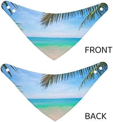 Pet Bandana Palm-Bre-Tropical-Beach Soft Puppy Cat Lengável Lenço diário pequeno