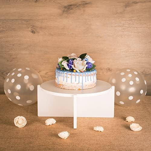 Fabuloso ninho colapsível bolo branco bolo de 12 polegadas suporte para bolo de madeira bolo de madeira standhouse bolo stand