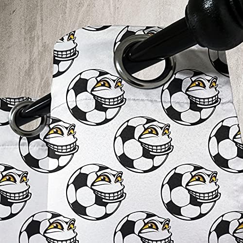 Corteira de futebol de Ambesonne, mascote de futebol de desenhos animados com jogo de jogo de esportes de expressão