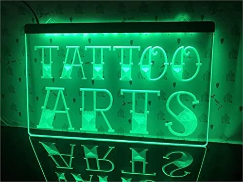 DVTEL Tattoo Arts Shop sinal de néon Modelagem LED LEZES LUMAS LENTAS LUMAS LUZ DE SIGNA PAINEL DO PAINEL DE NEON DOON Luz, 60x40cm Hotel Restaurant Bar Coffee Shop