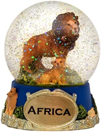 Essencial para você Africa Lion Snow Globe -65mm Glass Snow Dome