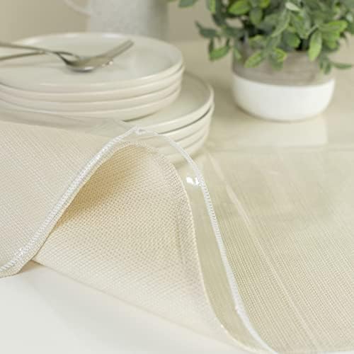 Benson Mills Protetor de toalha de mesa de plástico transparente, toalha de mesa à prova d'água, prova de derramamento de óleo,