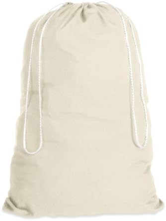 Saco de lavanderia de algodão natural whitmor, branco