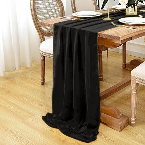 SF Chiffon 10ft Table Runner Tloth para decoração de festa do banquete de casamento - 30 x 120 polegada -