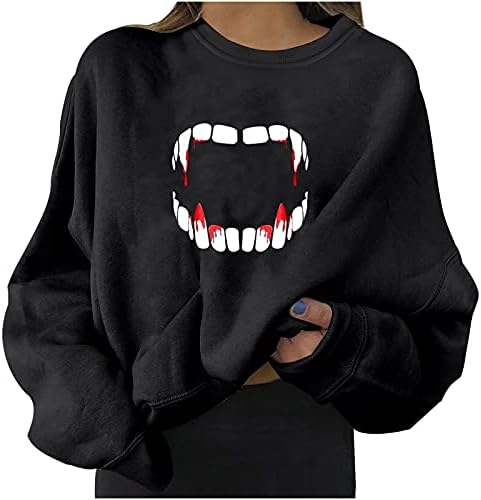 Top de manga comprida feminina com suéter de pó de abóbora de bolso Sweater Sweater Pullover pulôver feminino Sweetshirts