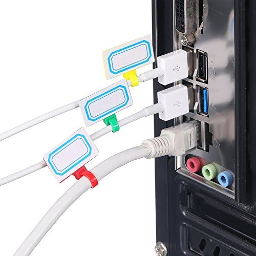140 peças marcador de cabo de nylon de 6 polegadas Tias de cabo de travamento auto -travamento Etiquetas de fio Ethernet
