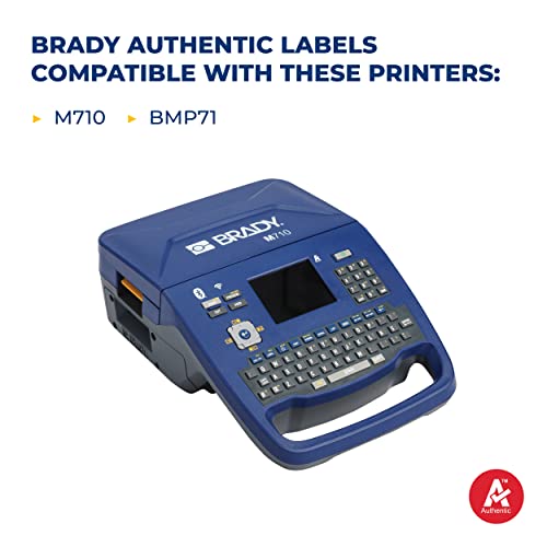 Brady All Weather Fita de etiqueta de vinil adesiva permanente para impressoras M710 e BMP71-2 x 50 ', vermelho. M7C-2000-595-RD