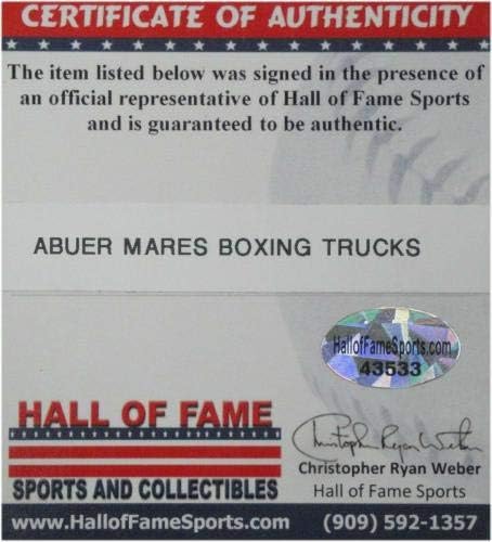 MARES ABNER MARES AUTOMADO AUTOGRATIDO EVERLAST TELHO DE TAMANHO BRANCO TAMANHO - Restas de boxe autografadas e troncos