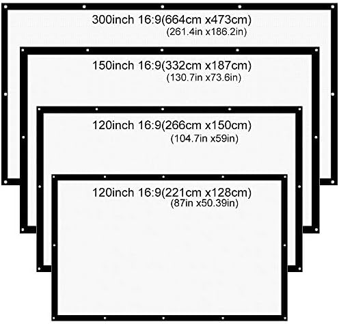 LHLLHL 180/200/250/300 PHELA DE PROJECTOR DE PROJEÇÃO DE PROJECTOR 16: 9 Dobre tela portátil Matt White para o filme