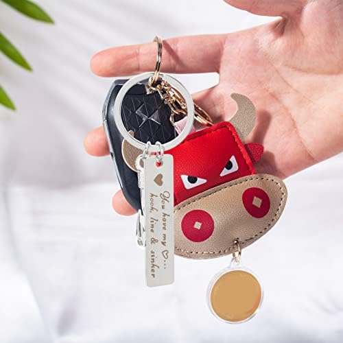 PretyZoom Car Keychain Keychain Keychain 2 PCs Creative Fish Hook Charme Chaves de chaveiro Chaves de chaveiro pendurado