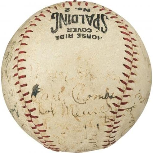 1927 A equipe dos Yankees do New York assinou o Baseball Babe Ruth e Lou Gehrig PSA DNA CoA - Bolalls autografados