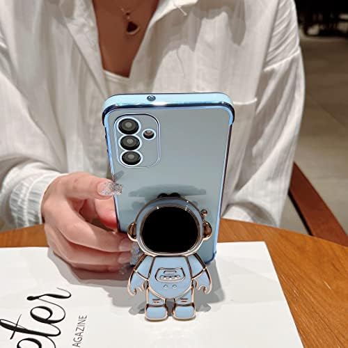 Phylla para Samsung Galaxy A54 5g 6,6 ”Caixa de telefone com revestimento de luxo Caso de suporte de astronauta de desenho animado com lateral ou fofo Padrão de coração pequeno Cheques de choque macio Tampa de pára -choque