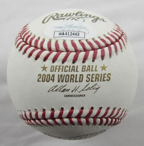 Pedro Martinez assinou Rawlings 2004 World Series Baseball com reverter a maldição I - bolas de beisebol autografadas