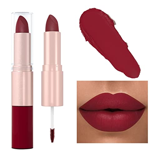 Xiahium Instant Lip Plumper 12 Color 2in1 Batom e brilho labial Mattes Lipstick Velvet Lipstick Lipstick Longo Lip Lip Gloss