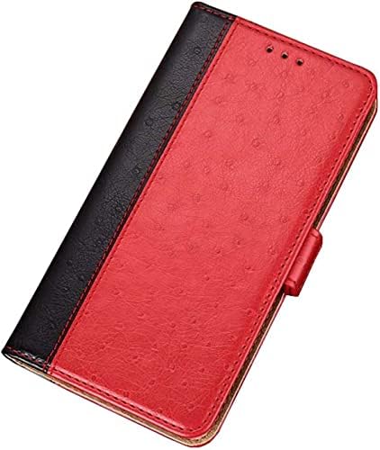Coepmg Magnetic Folio Kickstand Phone Case Holster, para Apple iPhone 14 Pro 2022 PU Caminho de Camanela Avestrich