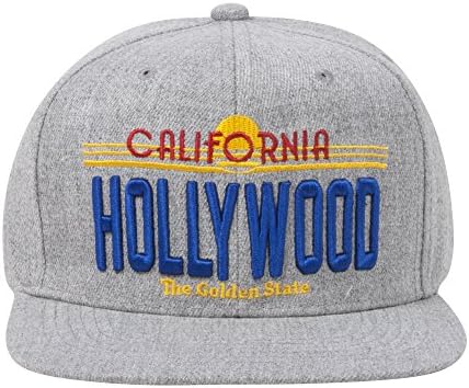 City Caps bordados na Califórnia Snapback - Hollywood Gray