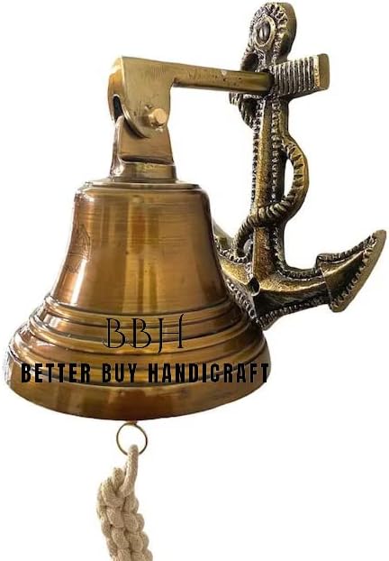 Náutico Antigo Finishing Anchor Ship Bell de 3,5 polegadas Sino para decoração para casa e escritório por Better Buy Handicraft