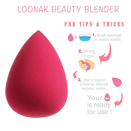 Loonak 5 Makeup Blender Beauty Sponge Conjunto para pó, Cream Beauty Foundation Applicador | Misture os liquidificadores de beleza esponja | Esponjas de maquiagem rosa verde amarelo azul vermelho redondo