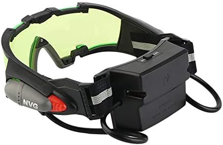 Óculos de visão noturna de Houkiper Kids, óculos noturnos ajustáveis ​​de LED com luzes de lente azul, brinquedos de óculos de óculos de visão noturna para espiar, correndo de bicicleta para proteger os olhos das crianças