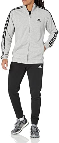 Adidas masculino masculino de roupas esportivas masculinas de 3 listras francesas Terry Terry