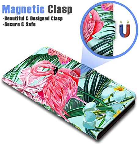 Para a Samsung Note 10, Galaxy Note 10, capa de capa de carteira de flip de flip, A24186 Tropical Flamingo 24186