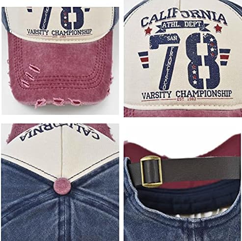 Xibeitrade retro California Cotton Baseball Cap vintage Men Men Men Casual Sports Outdoor Chapéu