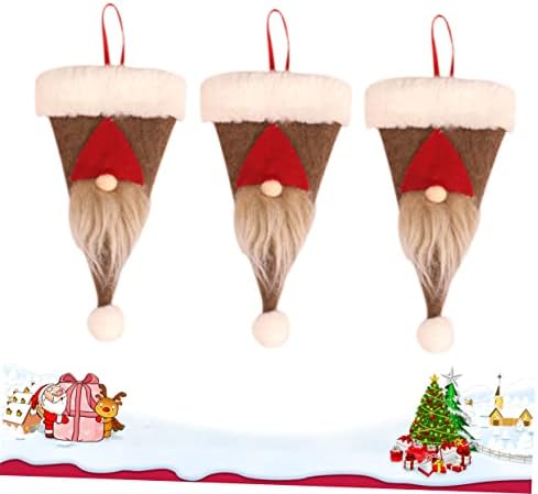 Nolitoy 3 PCs Decoração de mesa de Natal Xmas Tableware Tableware Christmas Fork Saco de talheres de talheres de talheres de talheres de talheres de talheres de talheres de chapéus de Natal Chapéus de Natal Chapéus de Natal