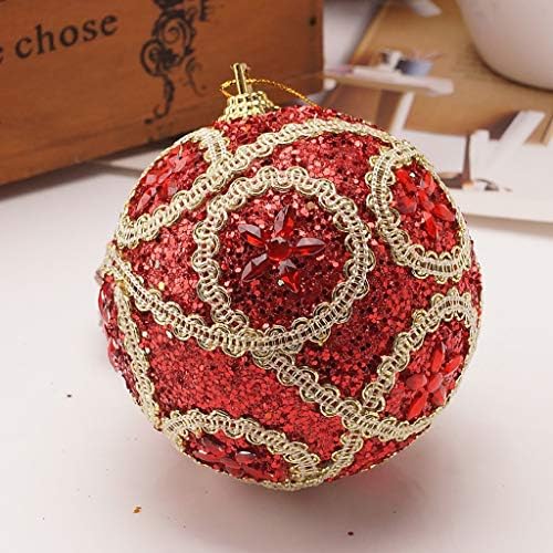 Christmas Baubles Rhinestone Ornament Ball Tree Decoration Glitter Xmas 8cm Decoração Hanges Christmas Gnome Decorações