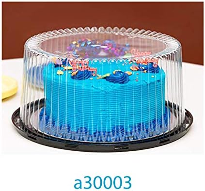 10-11 Recipientes de bolo descartáveis ​​plásticos Transportadores com tampas de cúpula e tábuas de bolo | 5 transportadores de bolo redondos para transporte | Capa de caixa de bolo de Bundt limpa |