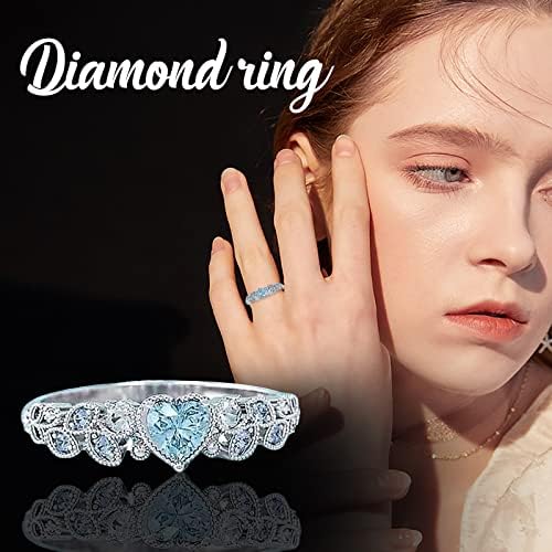 Anel fino anéis de cristal fofos personalidade de amor fresco para mulheres toques principais anéis simples anéis de polegar
