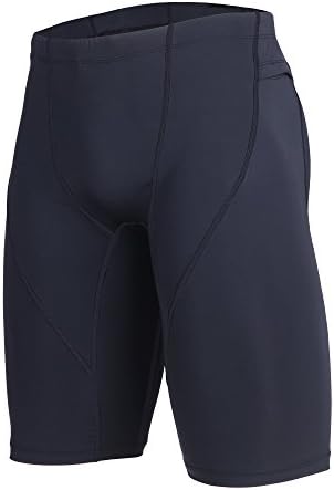 Treinamento de shorts de compressão de Beroy Mens Camada de base esportiva apertada com um bolso