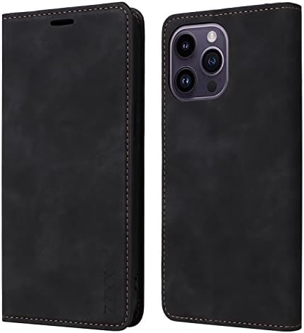 Carteira ZZXX iPhone 14 Pro Max Case com [bloqueio de rfid] caça de slot de cartas Fram Kickstand Magnetic Soft Flip Fold Case para iPhone 14 Pro Max Wallet Case