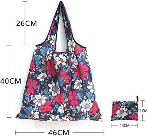 Eyhlkm 1 peça dobragem bolsa de compras organizador de bolsa de bolsa para compras amigáveis ​​para compras de lavagem reciclável