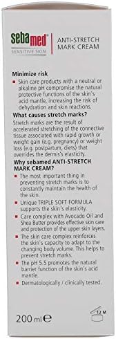 Sebamed Anti -Stretch Mark Cream Creme de estrias - para a gravidez estrias e óleo de prevenção - Creme de remoção de estrias para mulheres