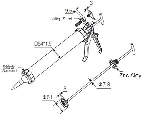 Tool de armas de calafetagem de 10 onças de cartucho/salsich