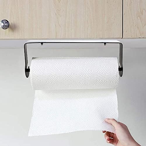 WYKDD Adesivo Rolo de cozinha de papel de papel sob armário de papel de aço inoxidável porta -toalhas para banheiro da cozinha sem