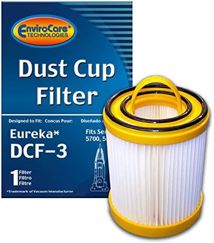 Filtro HEPA de pó de pó de pó de reposição Envirocare, feita para ajustar o estilo eureka dcf-3 saco de saco de saco