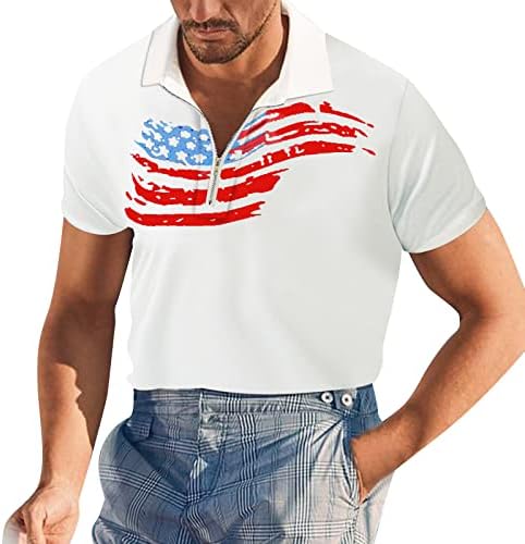 Camiseta de manga longa para homens Men primavera e verão moda solta lapela zíper 3d impressão digital camiseta gráfica